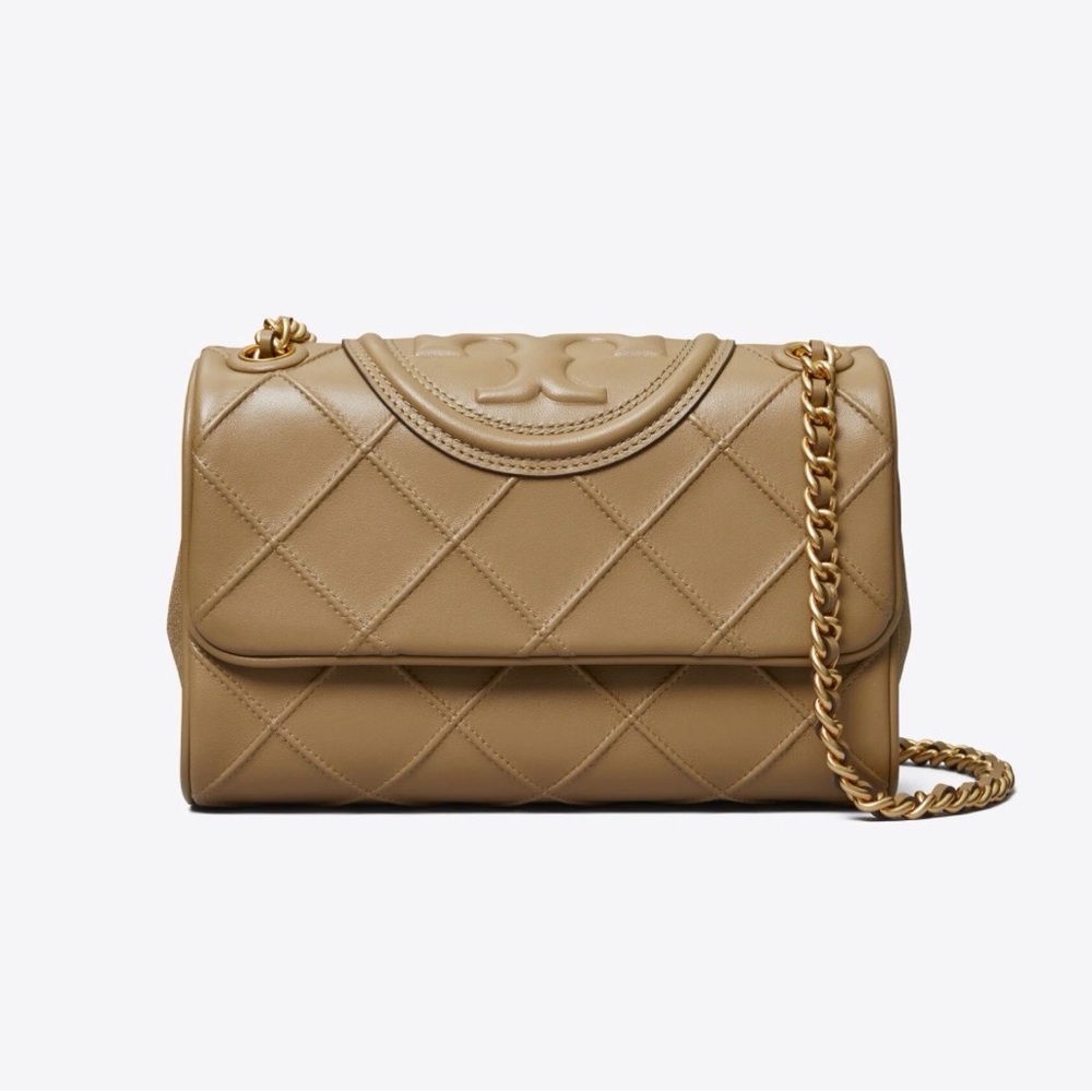 Tory Burch Small Soft Fleming Crossbody in Pebblestone